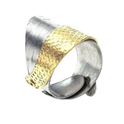 Swell Overlapping Wave Band Style Ring