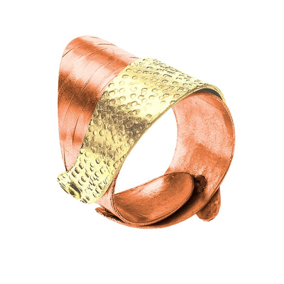 Swell Overlapping Wave Band Style Ring