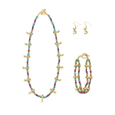 Egyptian Cat Amulet Earrings