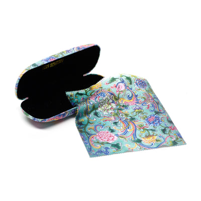 Phoenix & Peonies Eyeglass Case and Lens Cloth