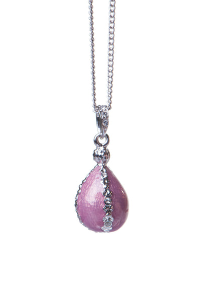 Egg in Jeweled Cage Pendant Necklace