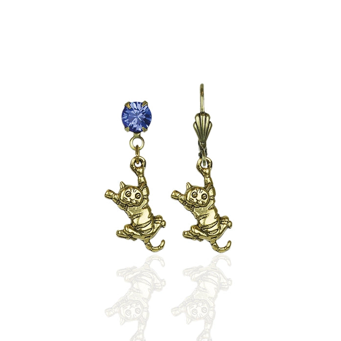 "Hang in There!" Cat Earrings