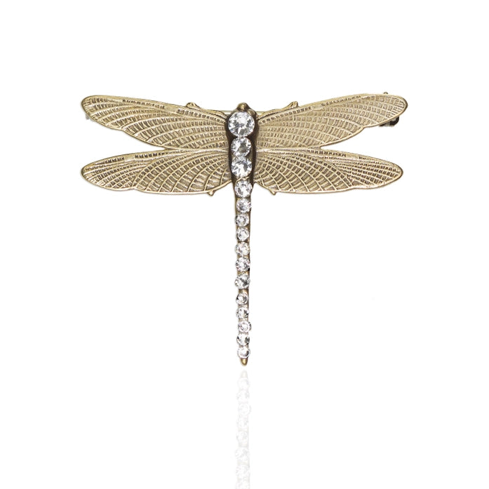 Mina Crystal Dragonfly Pin