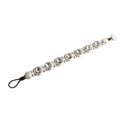 Handmade Pewter & Crystal Bracelet