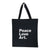 Peace Love Art Canvas Tote