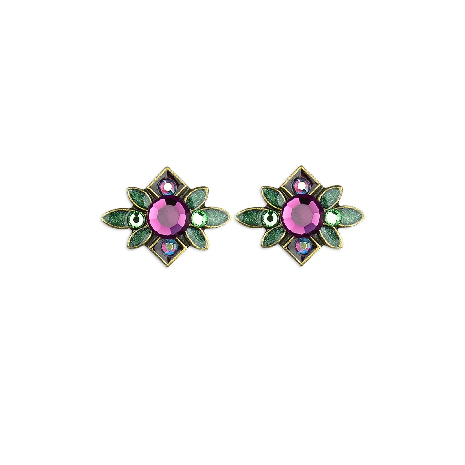 Purple Deco Earrings