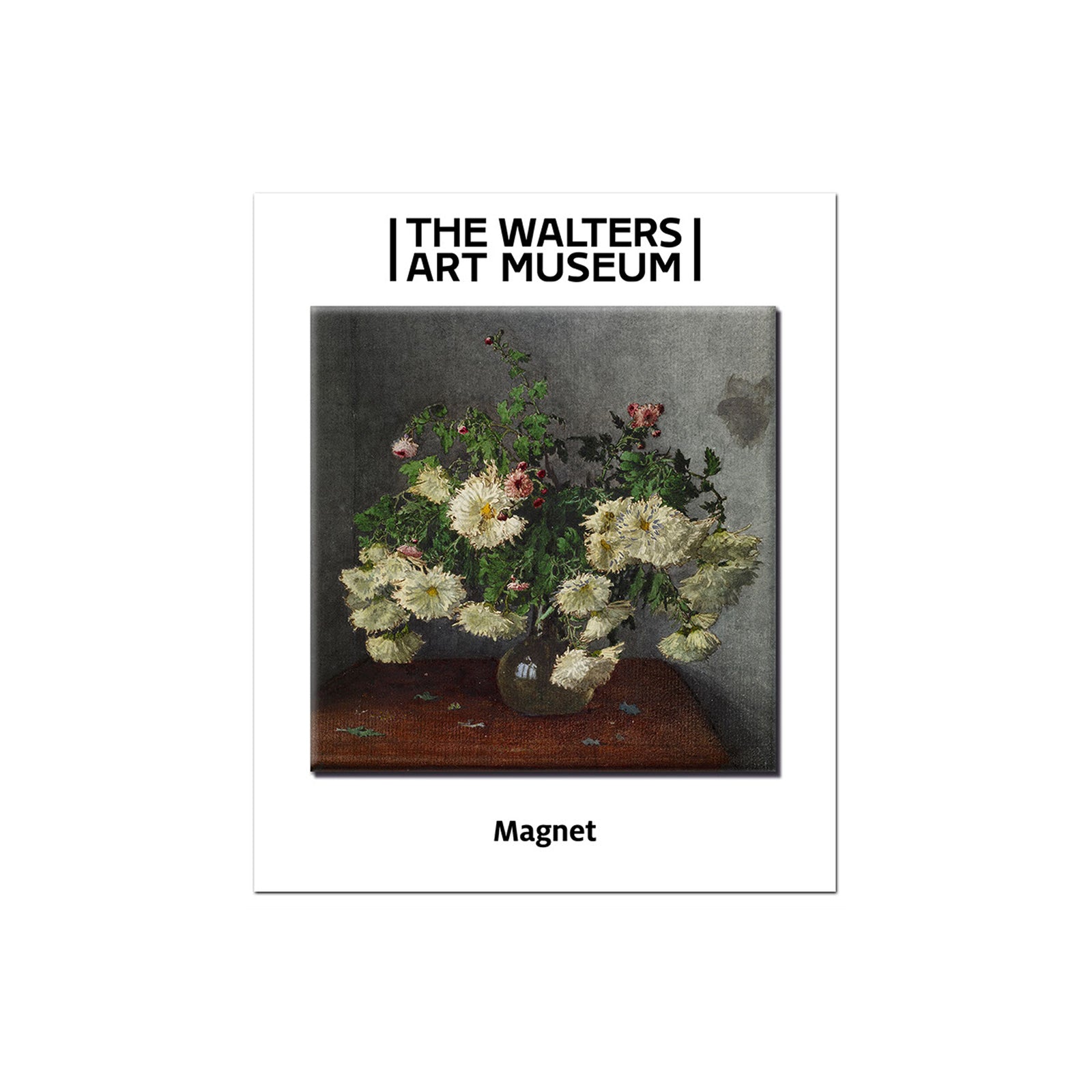 Léon Bonvin Bouquet of Chrysanthemums Magnet