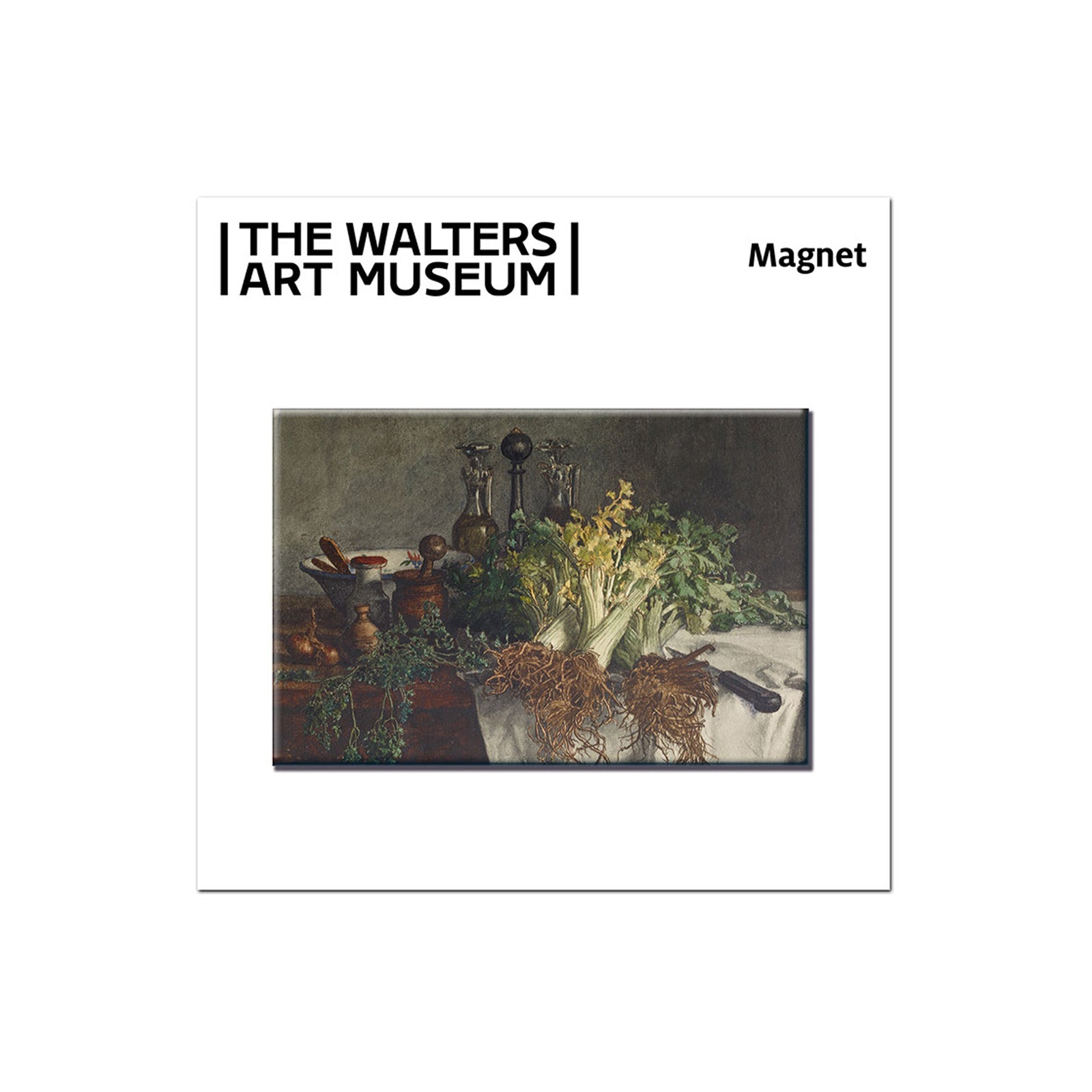 Léon Bonvin Still Life with Celery Magnet