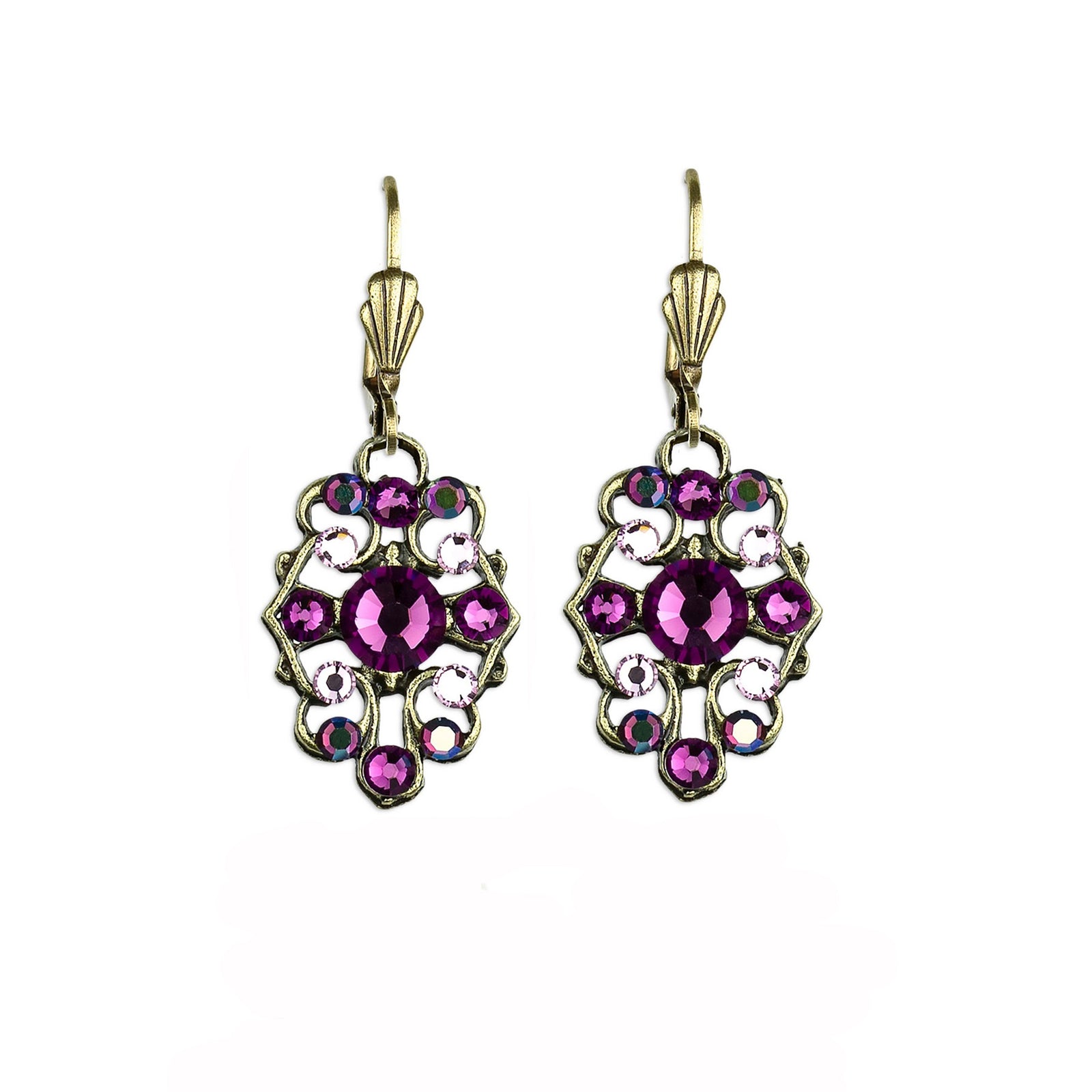 Purple Scrollwork Earrings