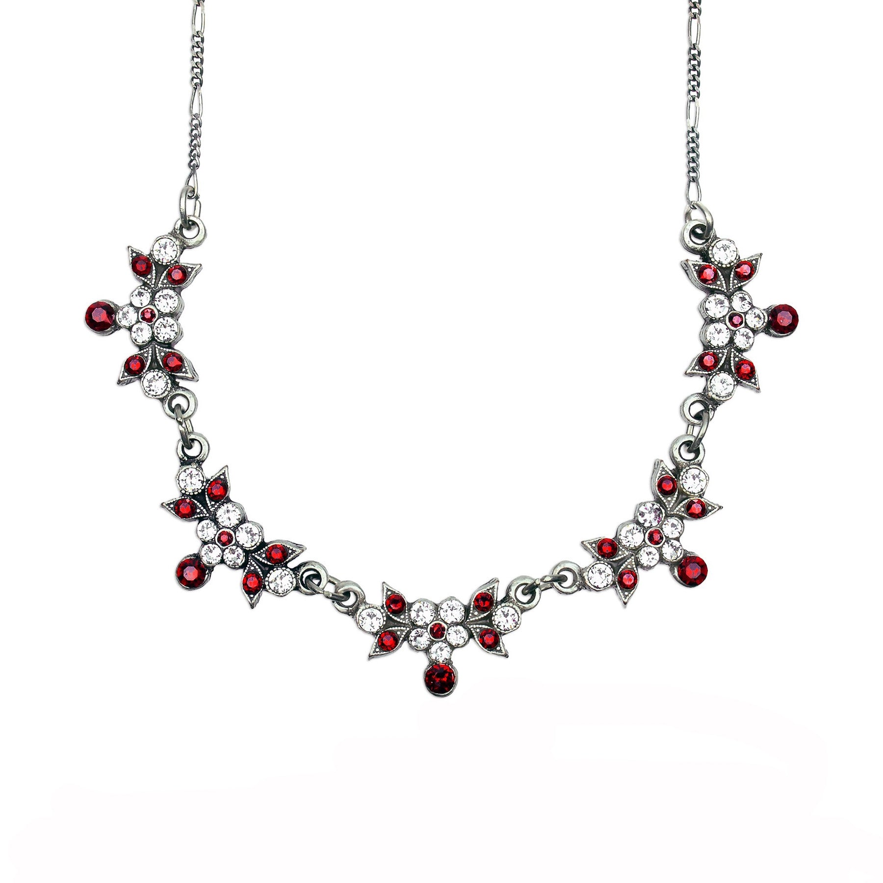 Red Crystal Lonicera Necklace