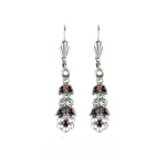 Red Crystal Lonicera Earrings