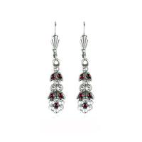 Red Crystal Lonicera Earrings