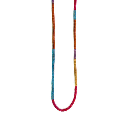 Color-Block Beaded Rope Necklace