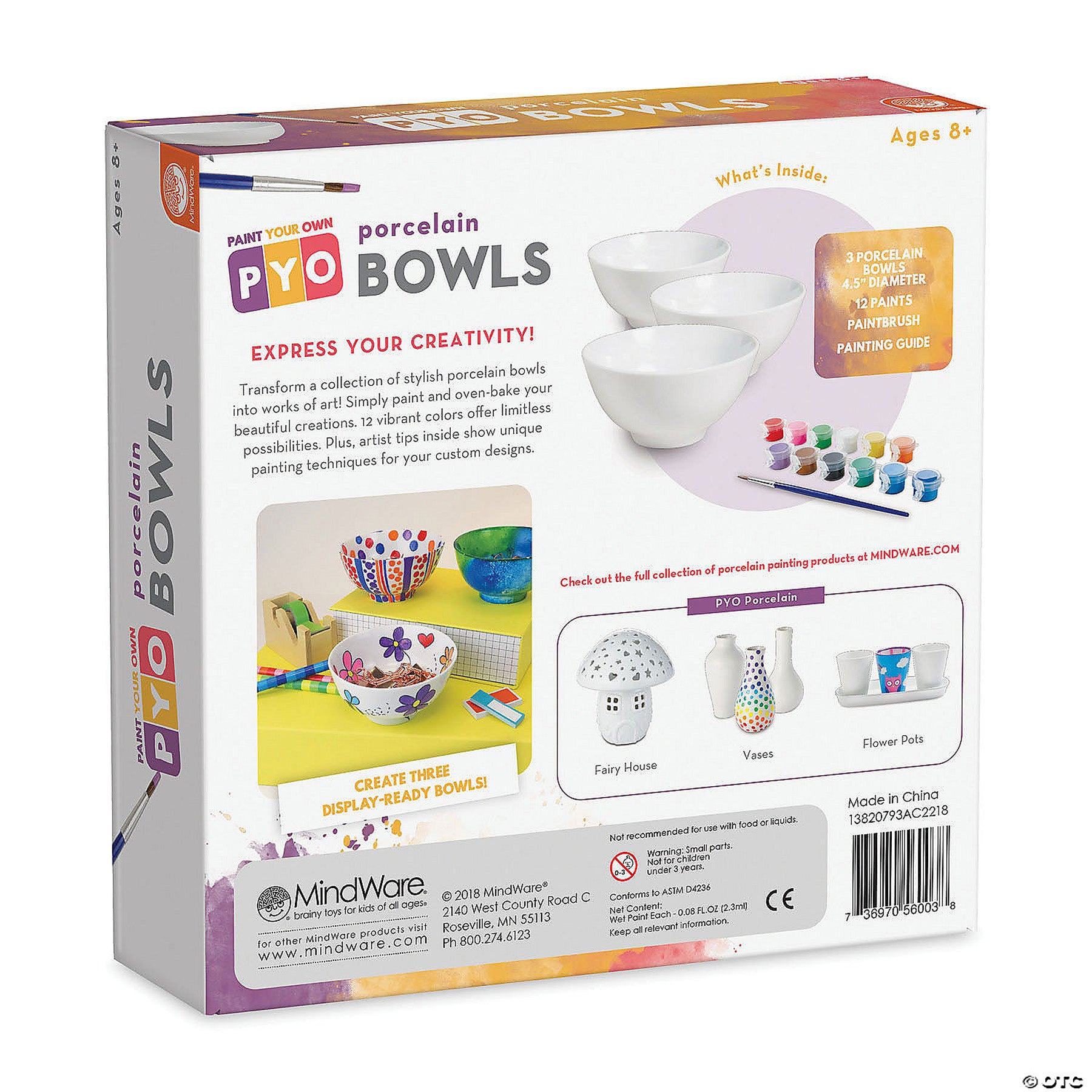 Mindware Paint Your Own Porcelain Bowls