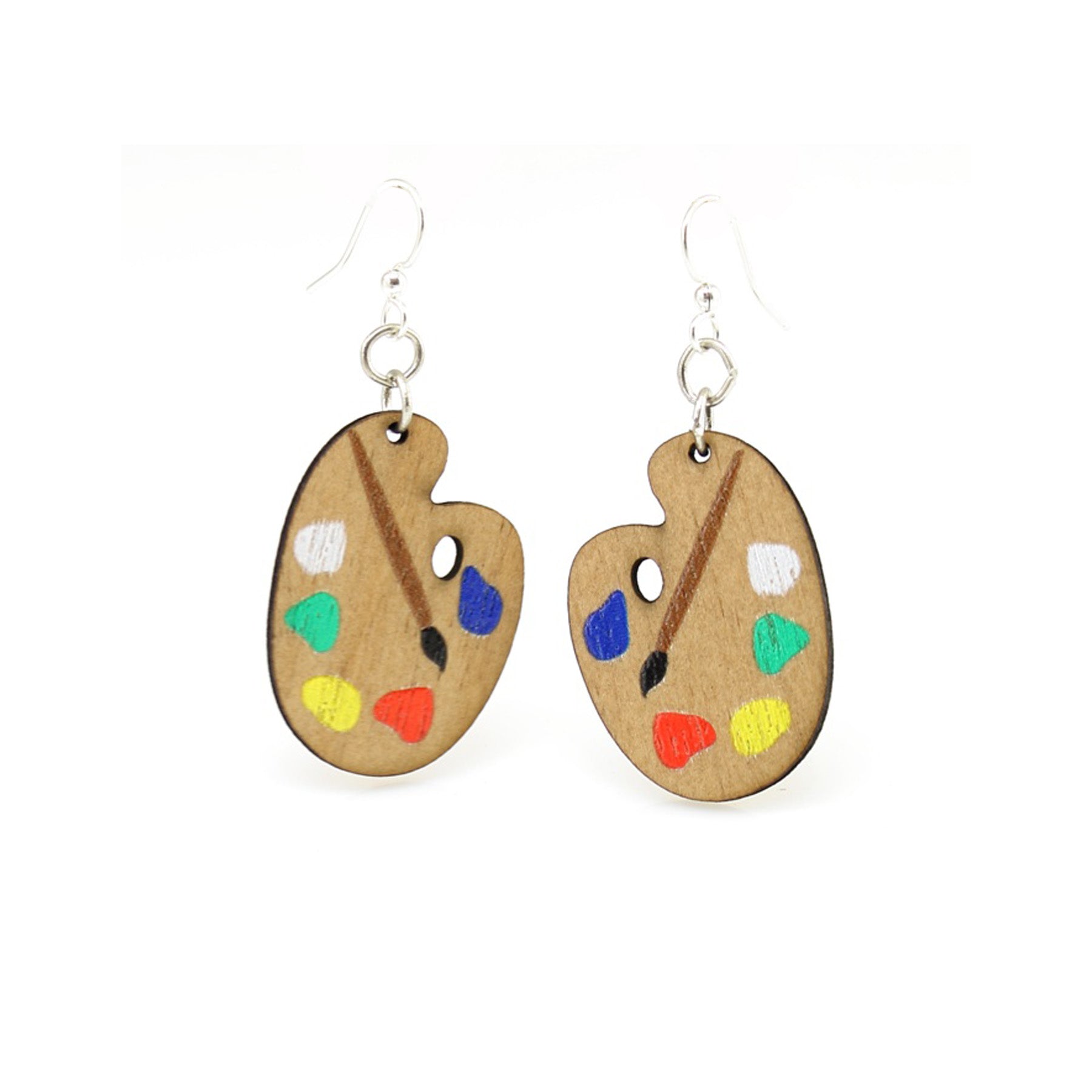 Palette and Brush Earrings – League of NH Craftsmen