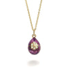 Purple Flower Egg Necklace