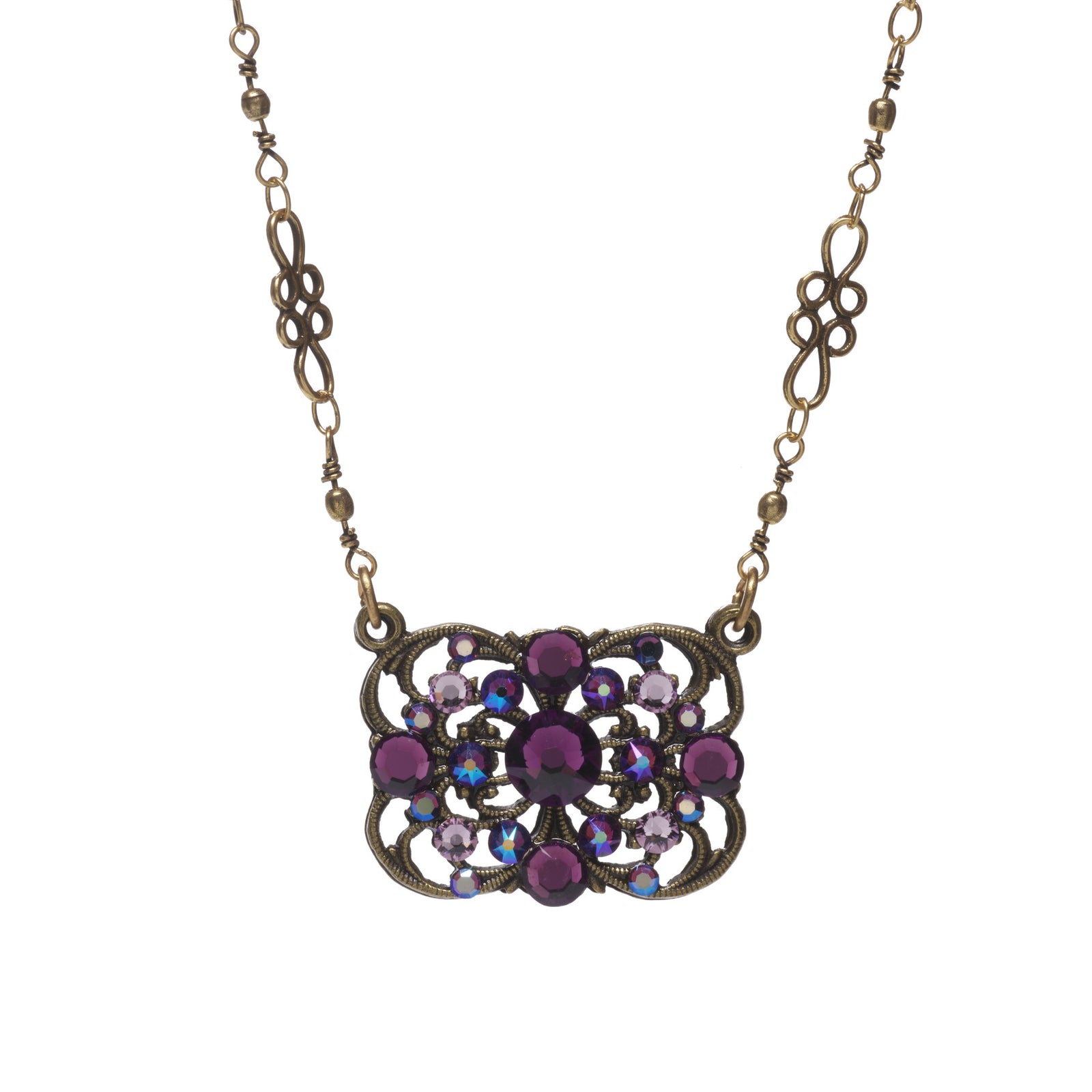 Purple Scrollwork Necklace