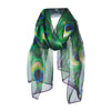 Peacock Feathers Silk Scarf